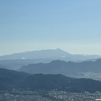 蓼科山と八ヶ岳。