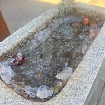 高取山の荒熊神社に来ました(*´∇｀*)
凍ってます(´∀｀=)