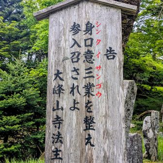 いつもこの看板に緊張する。

行動、言動、考えを整えて(合致させて)から参拝せよ！
と、言う意味らしい。😳😳😳