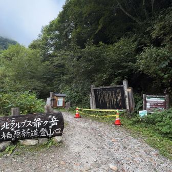 いまの道は柏原新道って言うんだ。爺ヶ岳の登山口ですね。