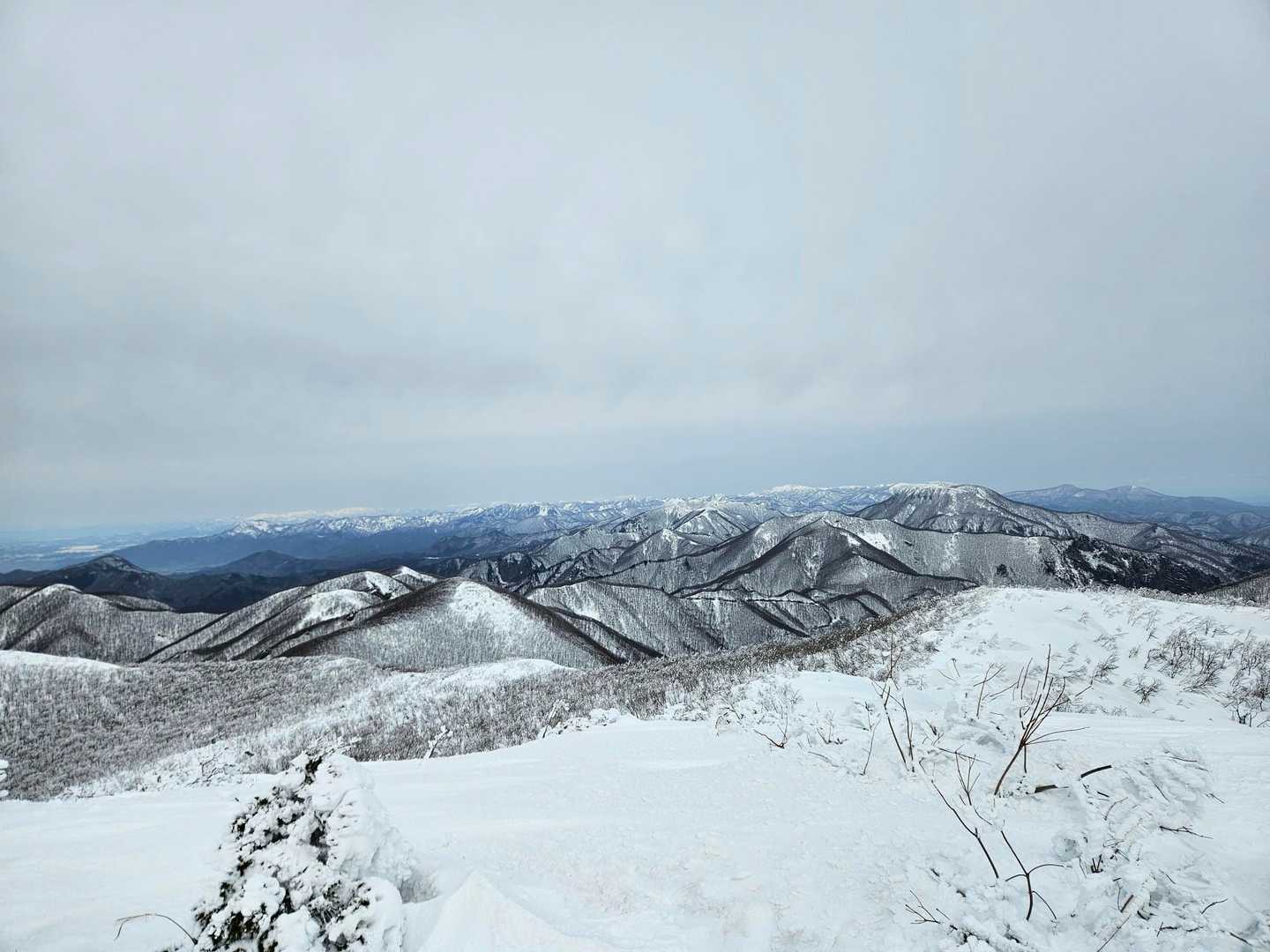 笹谷峠-大関山-ハマグリ山-トンガリ山-山形神室岳 往復コースの写真