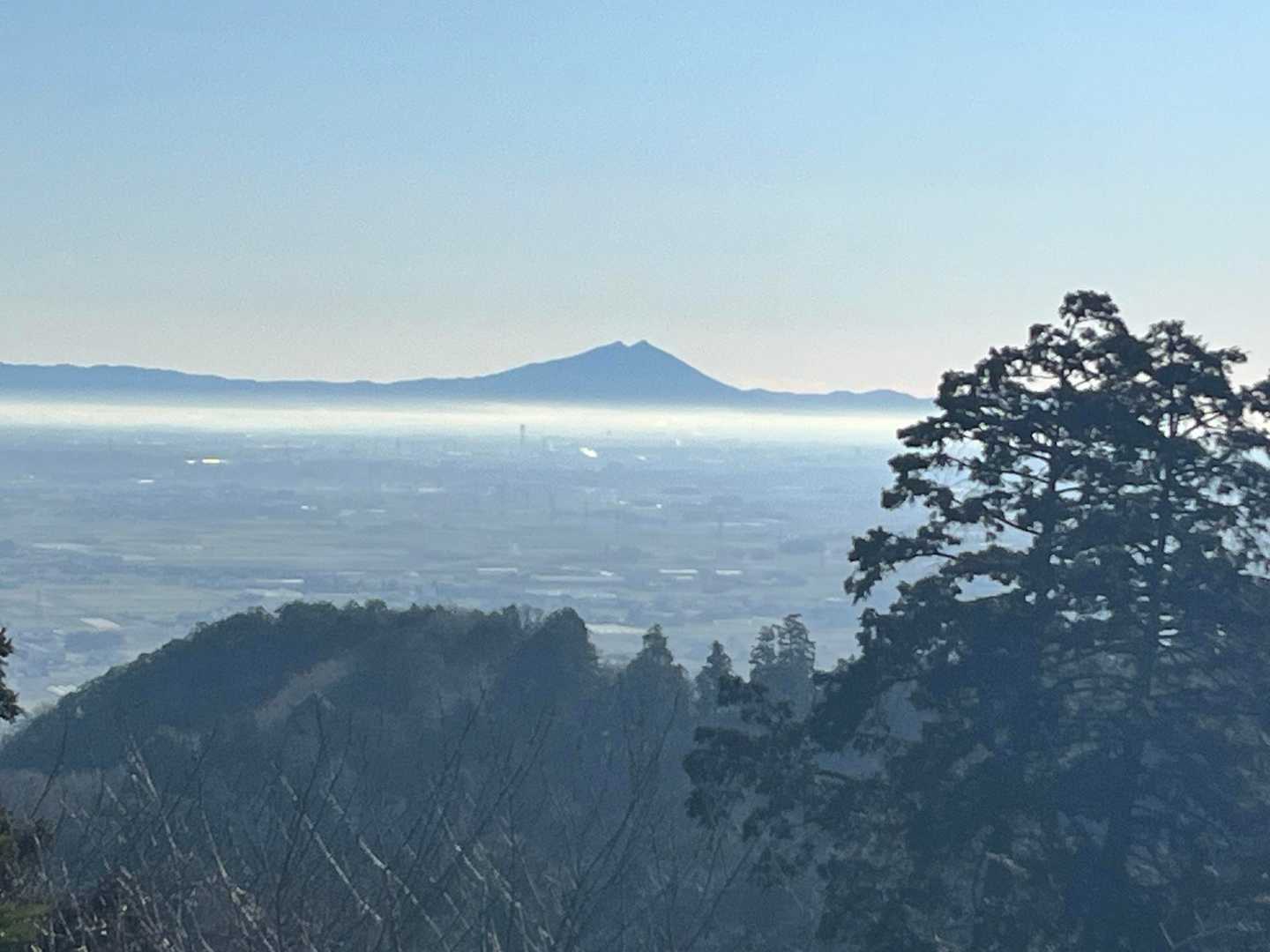 太平山神社からの筑波山！綺麗だった