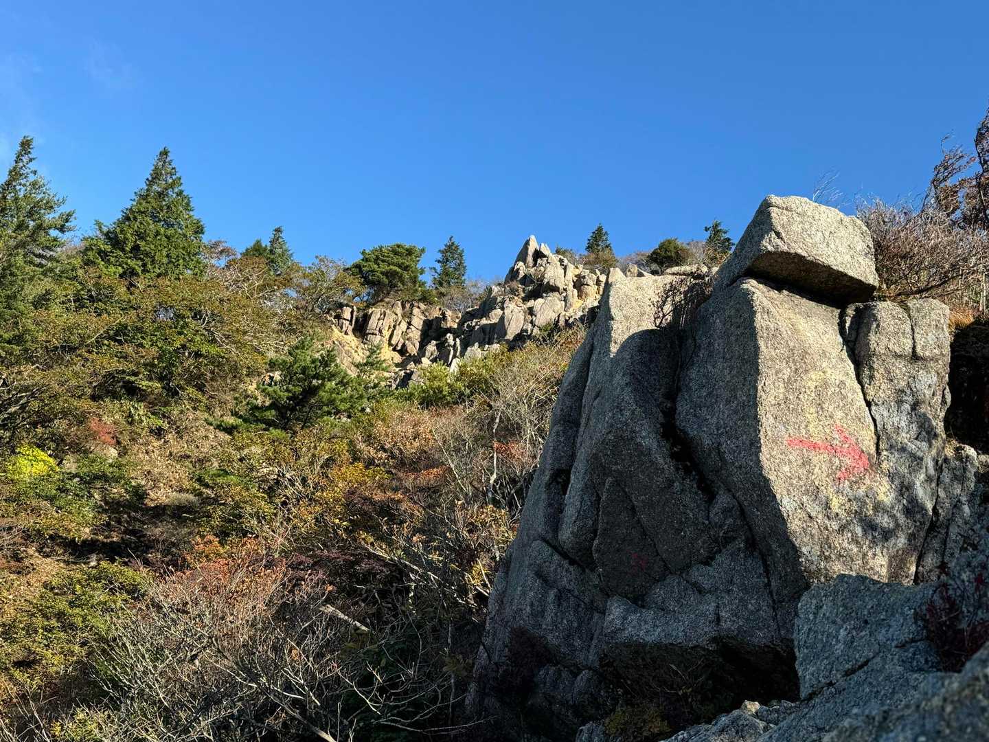 武平トンネル東登山口-武平峠-鎌ヶ岳-御在所岳 周回コースの写真