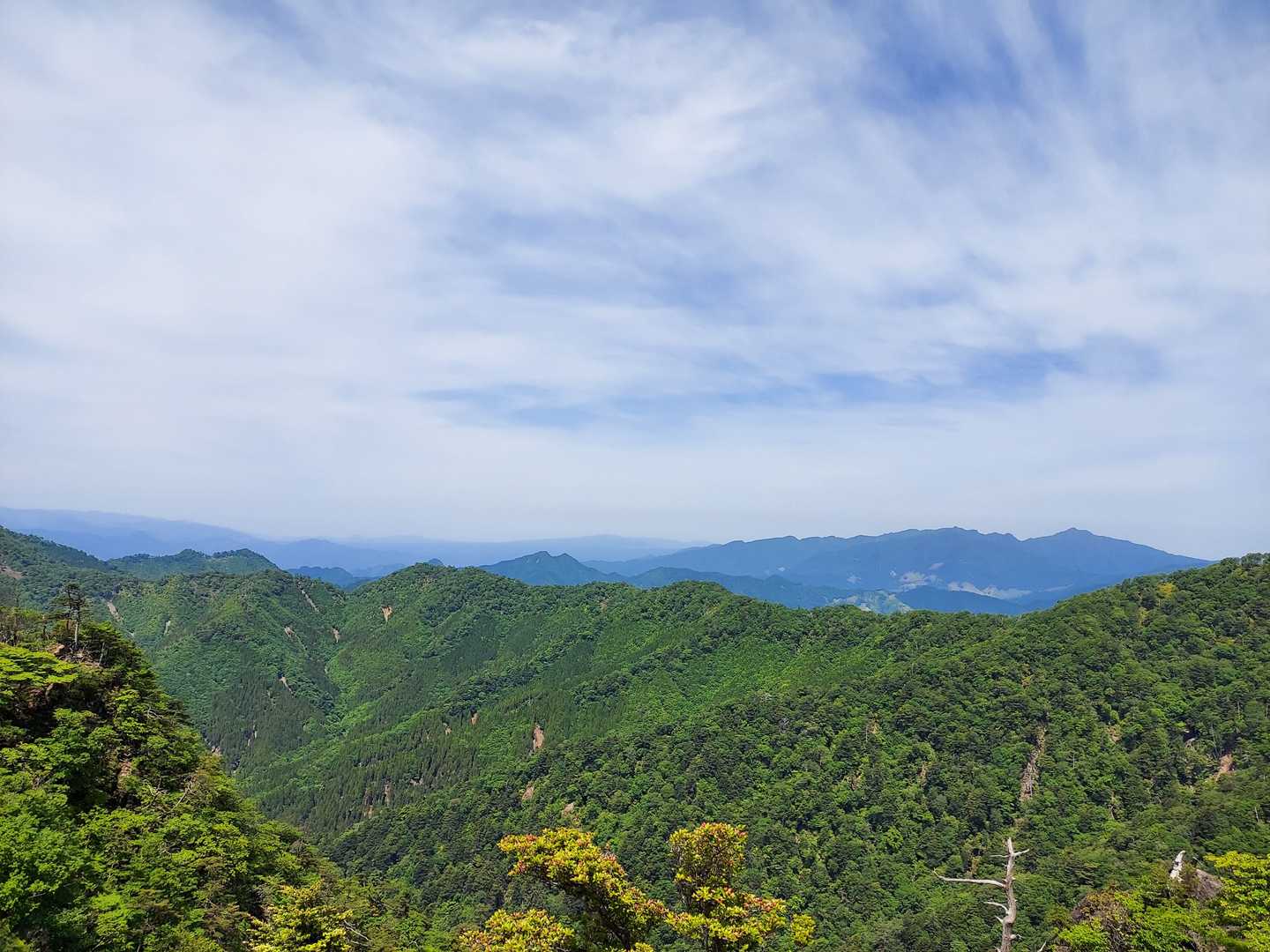 しかし天気が良くて良かった🌞祖母・傾山の稜線⛰️遠くまで見渡せる。
