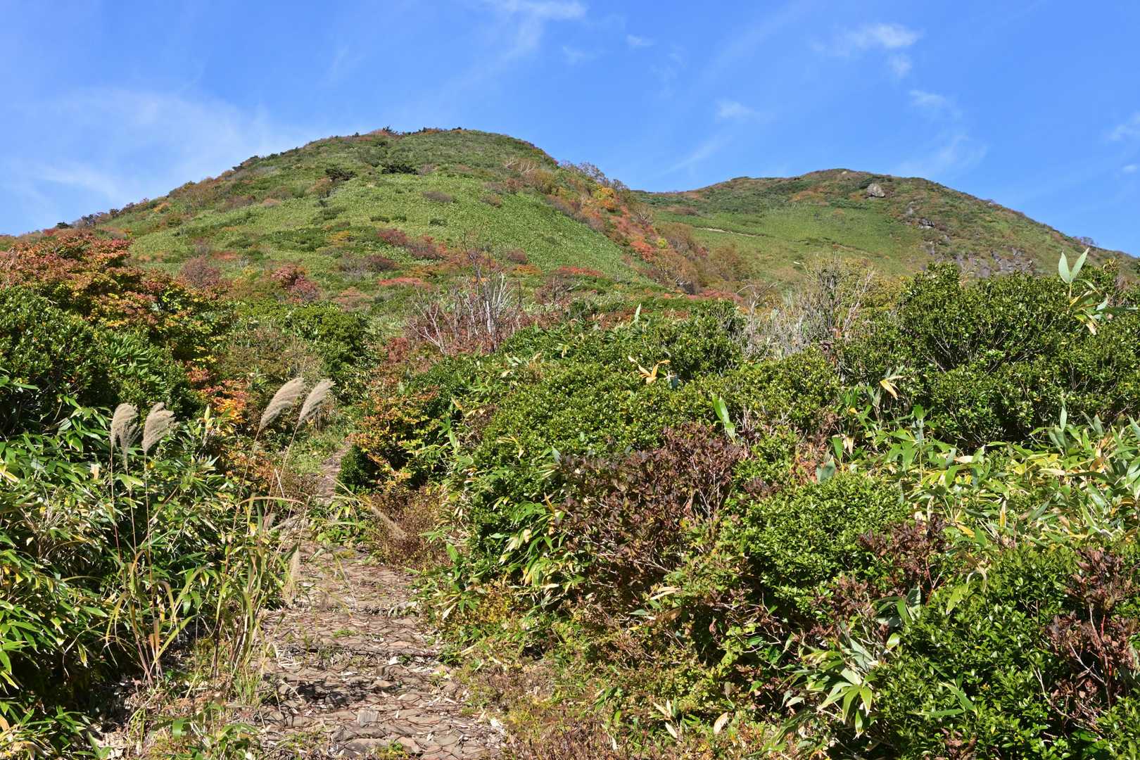 近づくスダレ山