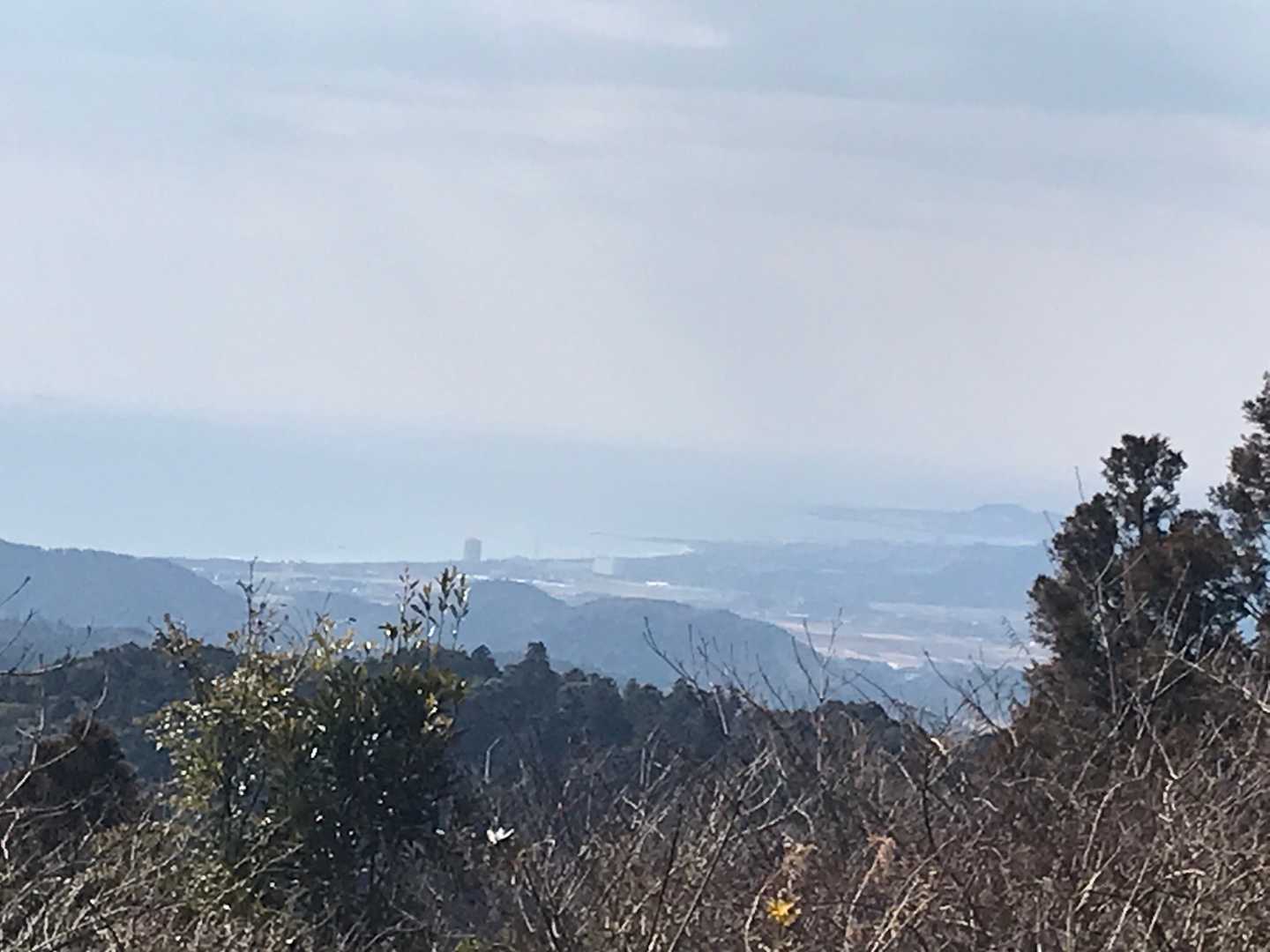 海岸線がはっきりと見えました。