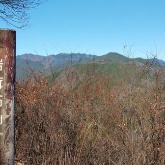 北から北東側に眺望が開けていて、棒ノ折山など秩父方面の山がよく見えました。