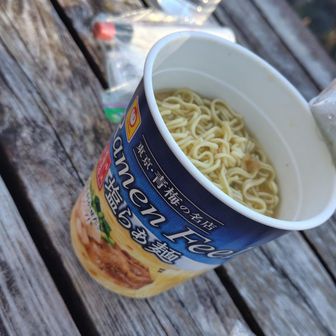 数量限定販売の
青梅市の名店ラーメンフィールさんのカップ麺、冬に青梅市内のセブンイレブンだけで販売されています。去年久々に再販されて、美味しかったので、今年も買ってみました。あまり私はカップ麺食べないのですが、これは好みの味で食べてしまいます!