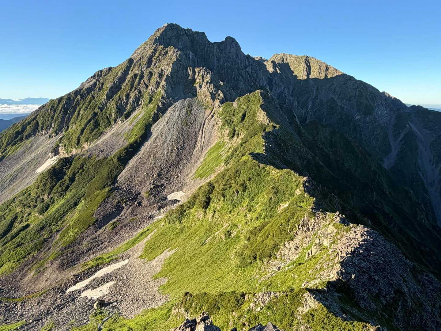 長谷川ピーク-北穂高岳-涸沢岳 縦走コースの写真