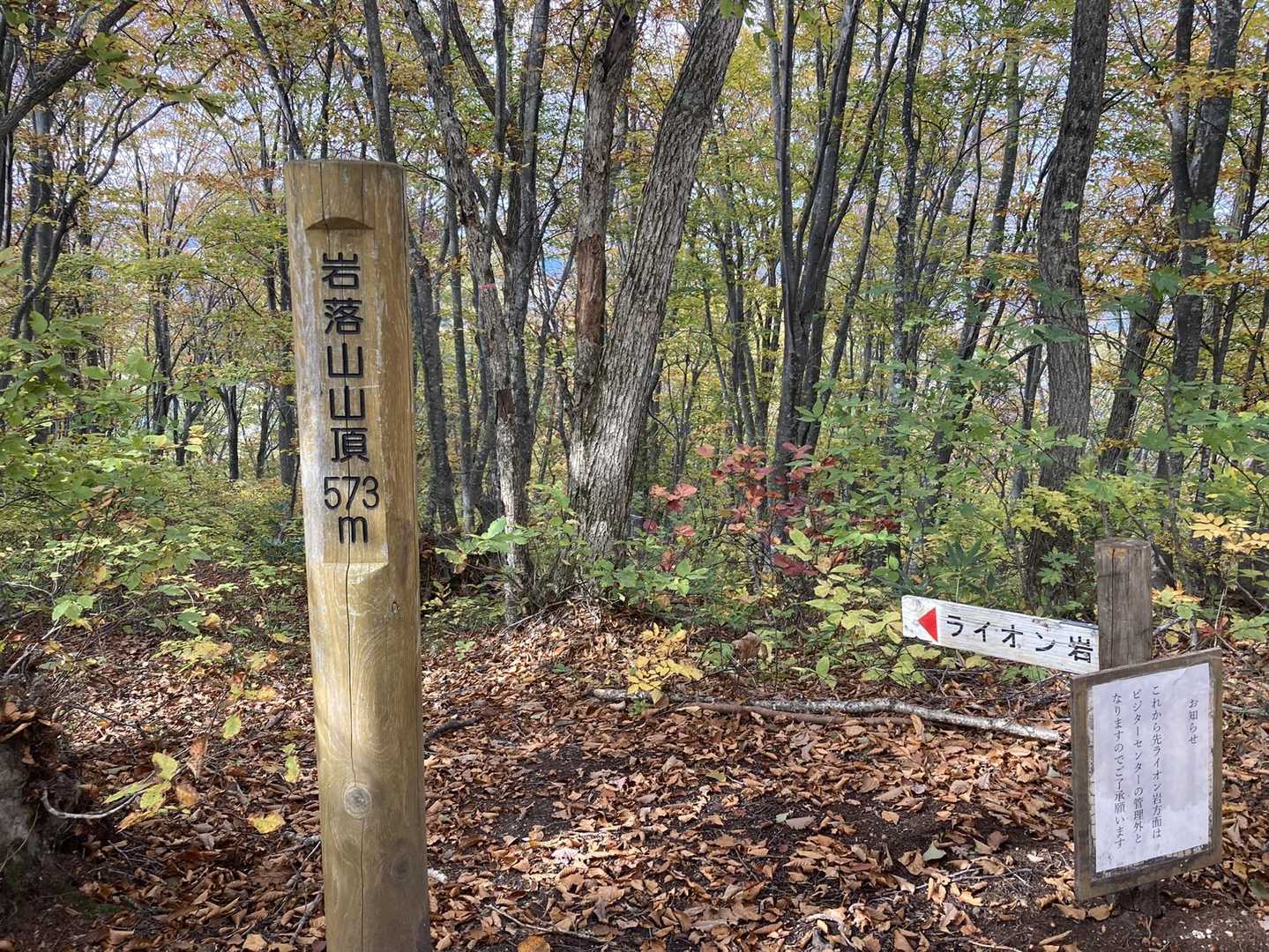 岩落山に到着😗

岩山ではなく、登山道の分岐みたいな場所。