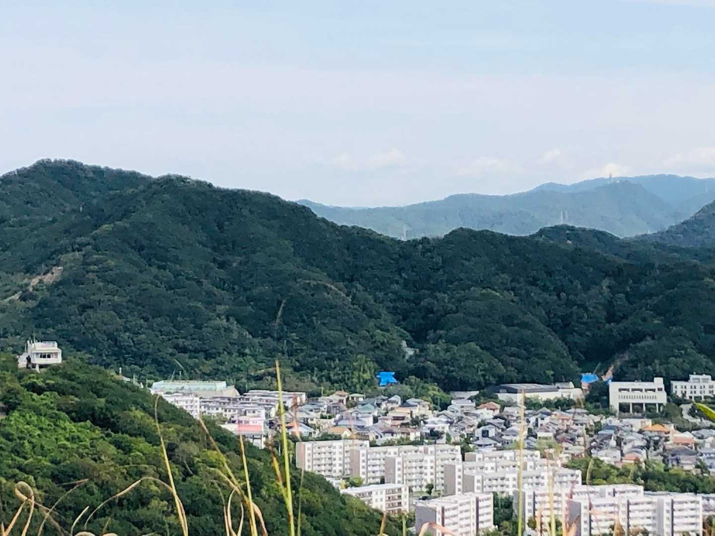 栂尾山の2ヶ所のブルーシート
左側は位置的に文太郎道の先の工事箇所かな？