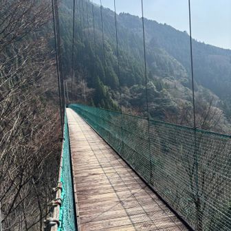 吊り橋に寄ってみました
けっこう揺れます🫨
帽子が飛んでいきそうになりました！
