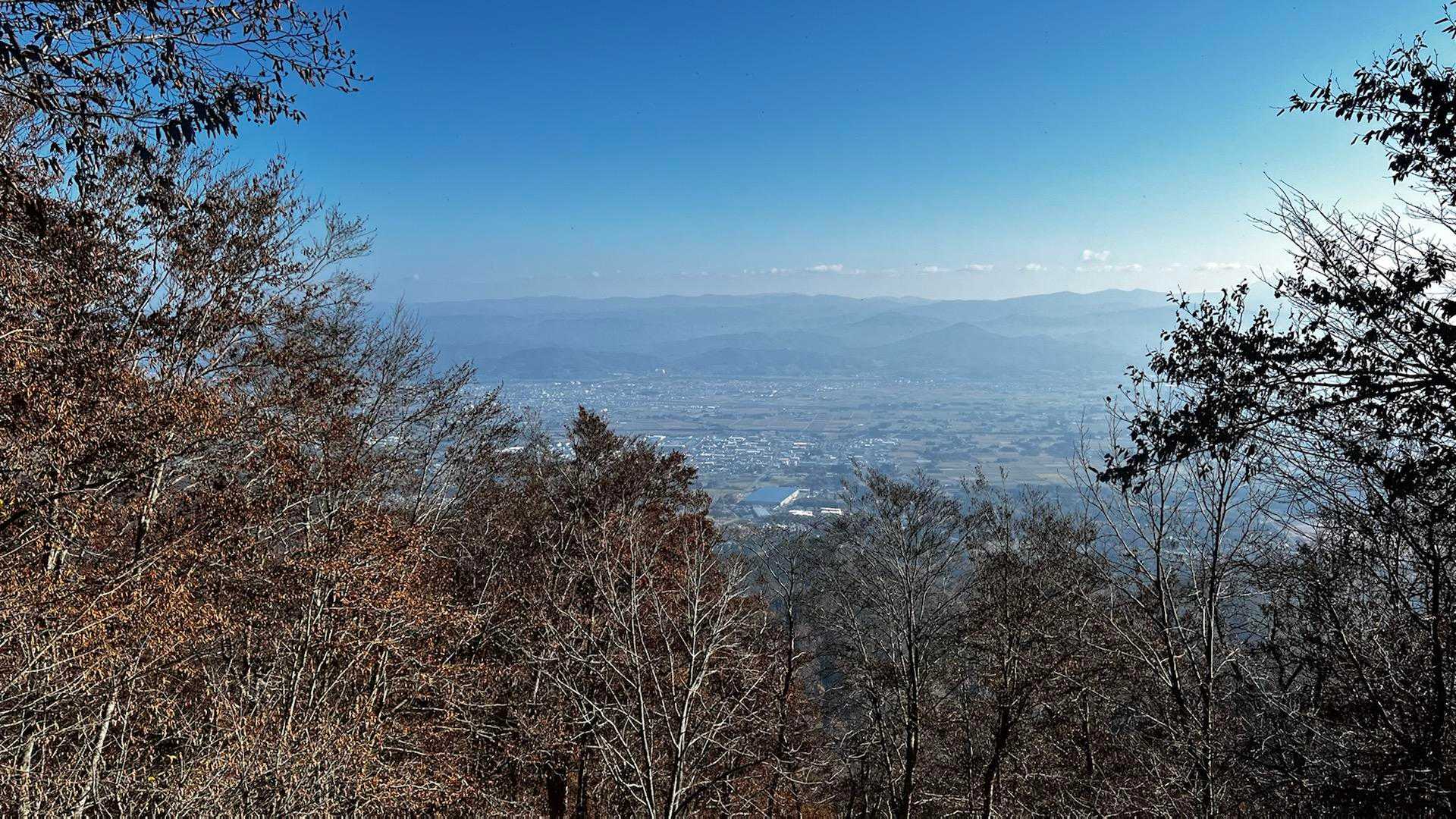 南昌山から観る矢巾町の景色
