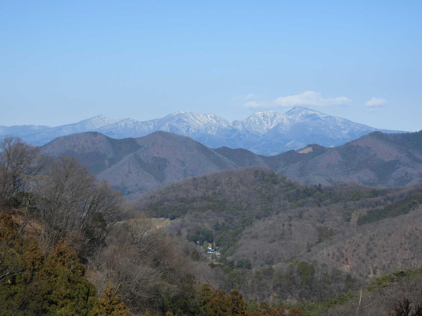 所々で赤城山が見えた