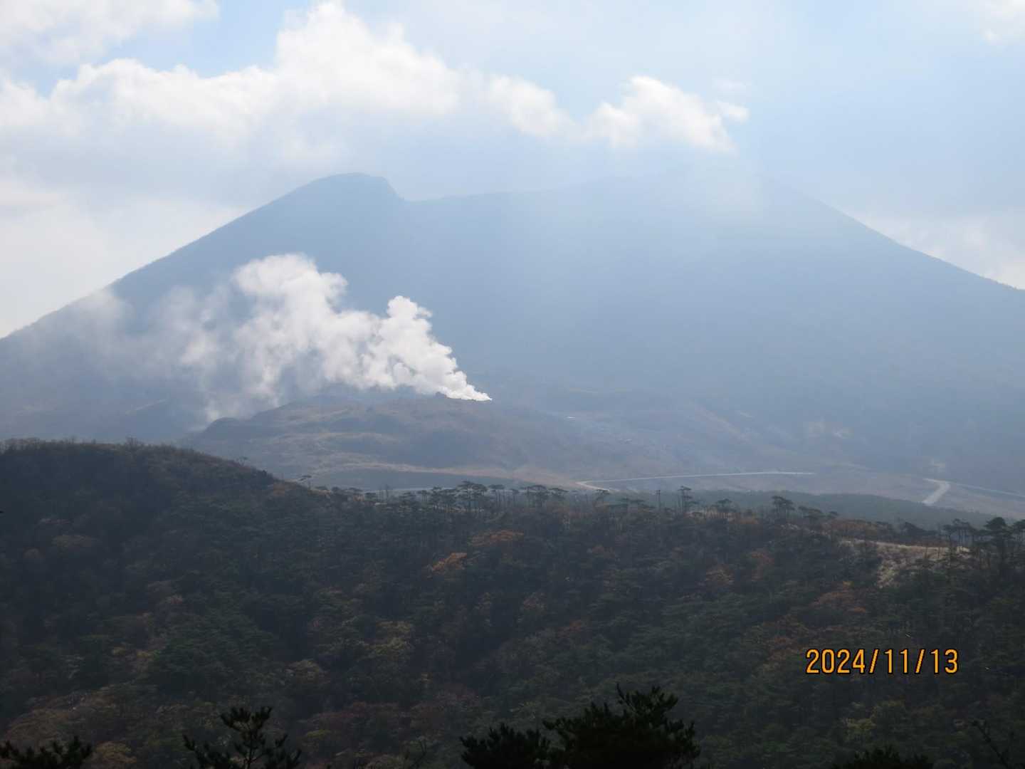 展望台からの眺め👀
昼から登る韓国岳⛰️