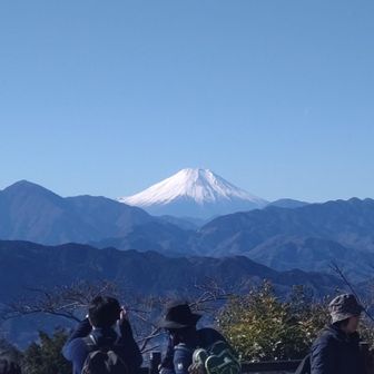 山頂下の見晴らし台から。