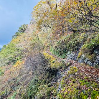 このルートは落ちたらヤバい
トラバースの連続で緊張します