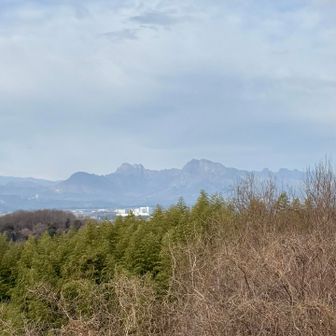 崇台山 山頂から妙義山