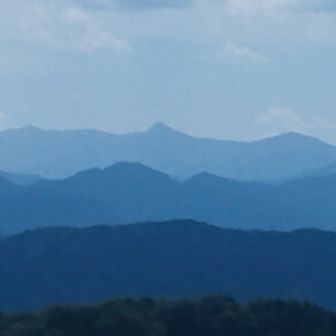 岐阜のマッターホルン、冠山が見えました