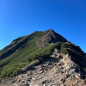 赤岳への最終アタック開始