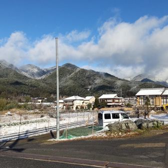昨日の雪で大原は雪景色