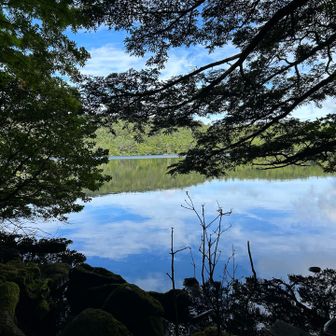 白駒池に映る空がキレイ