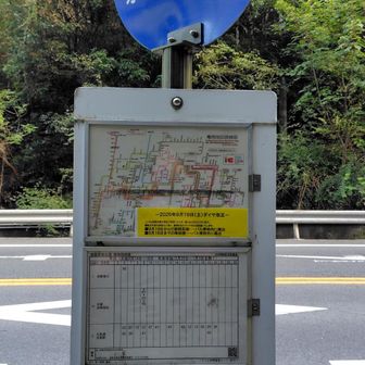 老ノ坂峠バス停です。今日はここまでです。
(時刻改正で、来週からはバスの本数が減るようです。)