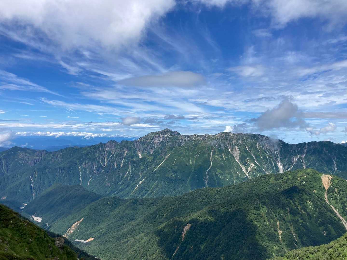 飛騨乗越-大喰岳-中岳-南岳-長谷川ピーク-北穂高岳北峰- 縦走コースの写真