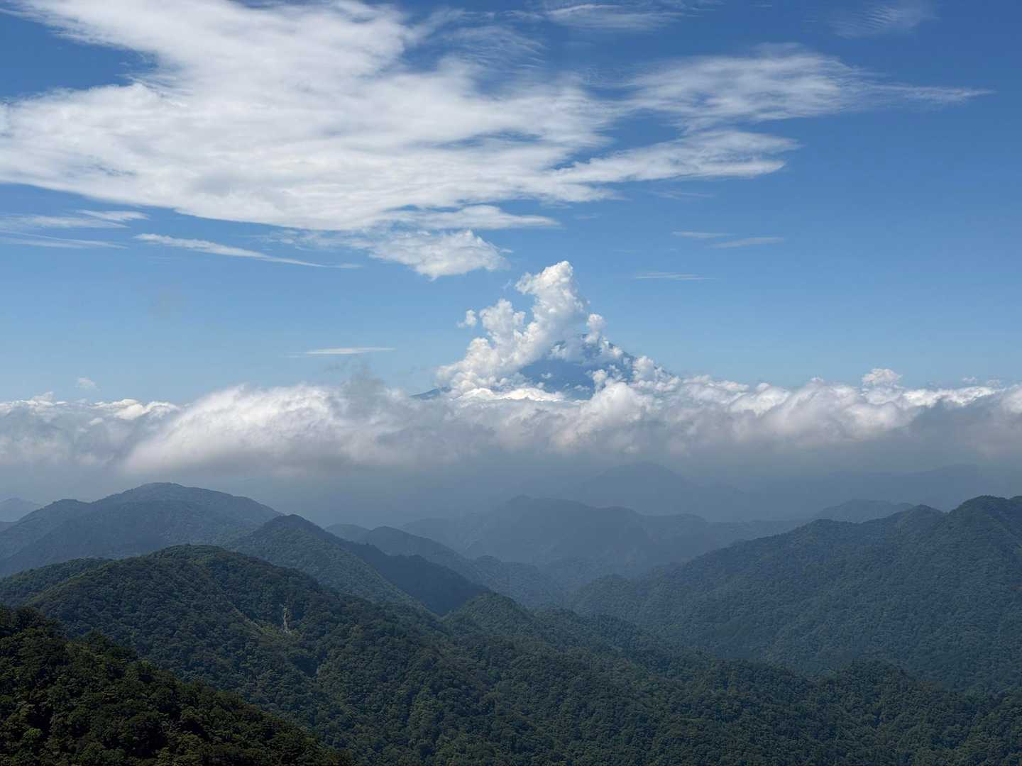 富士山みせてくれー