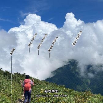 雲が無ければ、火打山🏔️や新潟焼山🌋が
見えるんだけどなー