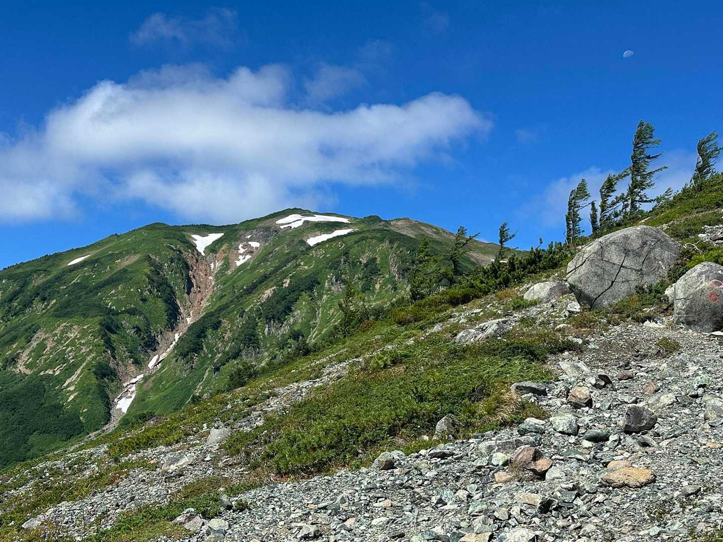 蓮華温泉バス停-蓮華温泉登山口-朝日岳 往復コースの写真