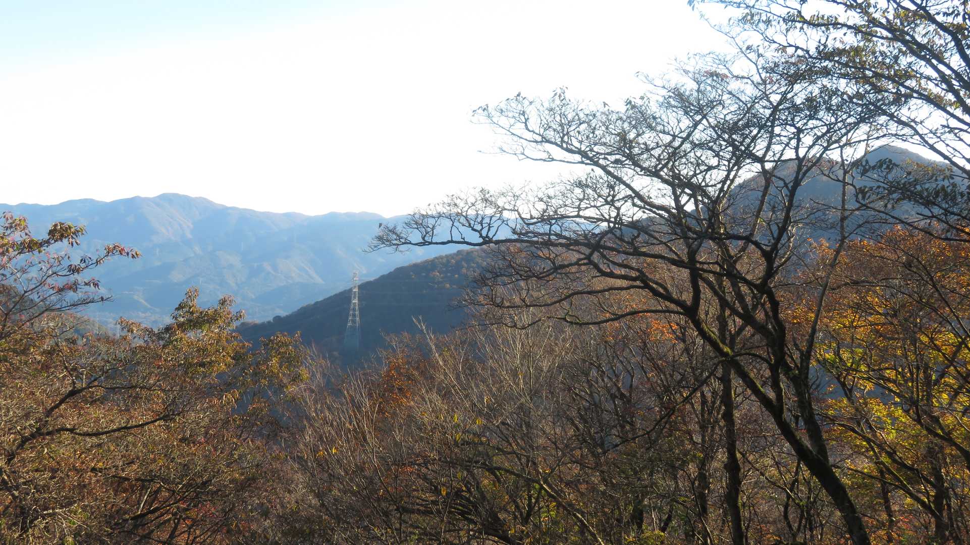 手前が烏帽子岳