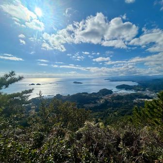 太平洋が綺麗だ。牟岐の町並みかな