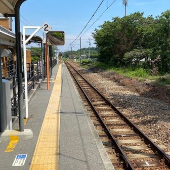 小野町駅は単線のいかにもローカル線の雰囲気ムンムン