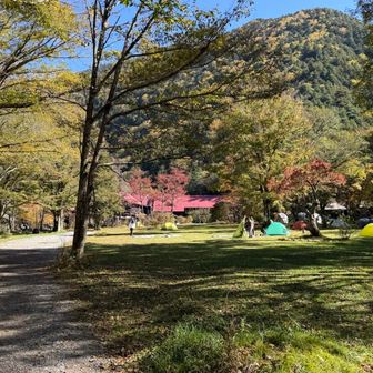 徳沢到着。
もうテントは少ないですね⛺️
