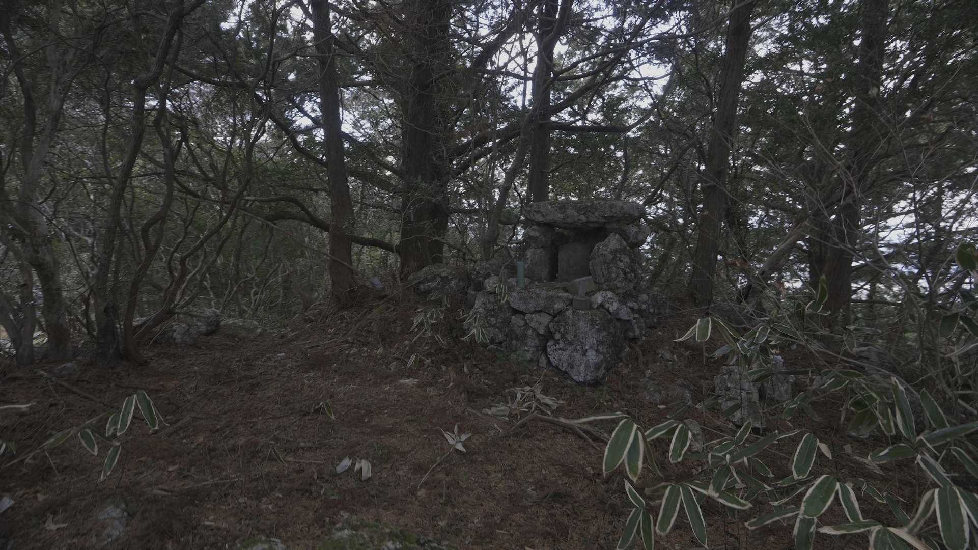 山頂近くの祠