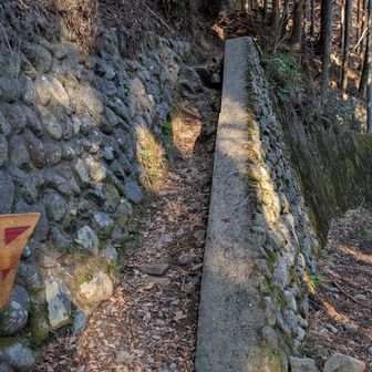 山道終了🎶
ここからは舗装路です。
奥多摩駅から石尾根で登る方はここが取り付き
ゲイターと鈴はタイムカードを押す、お疲れ様でした👏