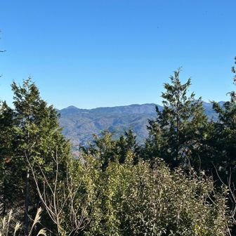 左の鋭峰は尼ヶ岳。