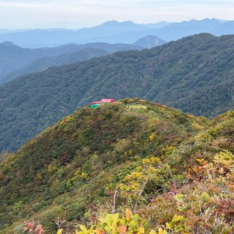 栂海山荘見えてきたー😂