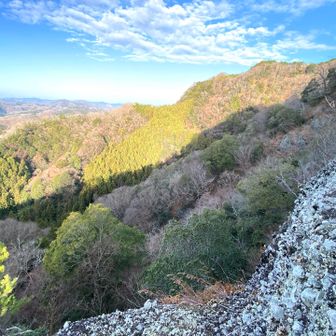 向こうは下りで使う尾根