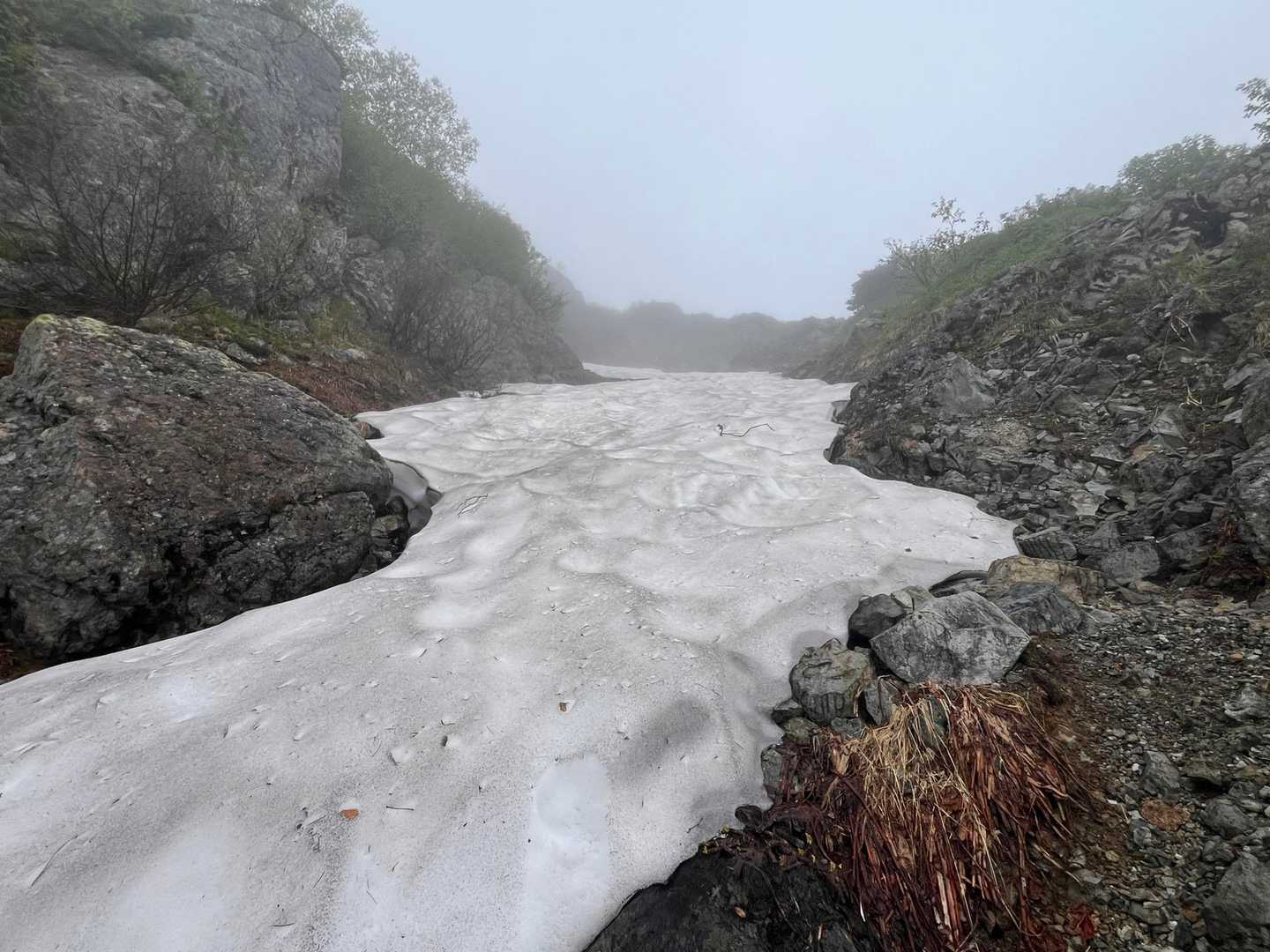 雪渓がありました❄️
通行には問題ないです