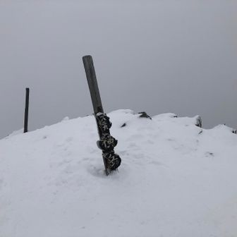 横岳でも何も見えず。