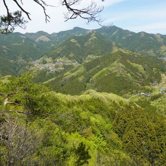 古峯山の先を少し進んた行き止まり（小前の頭）からの眺望
