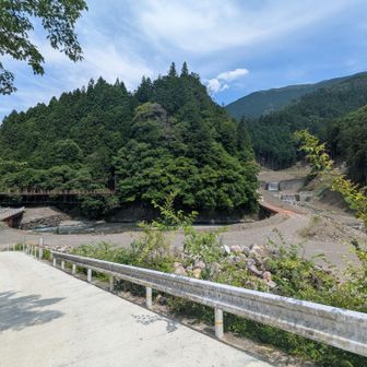 三浦口の臨時迂回路は閉鎖されてた
もう本来の道は修復されてた