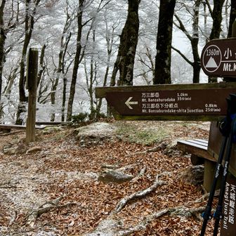 万三郎岳の前にまずは小岳（こたけ：1,360メートル）へ。ここは本当にひっそりーぬで、怖いくらいの静寂を独り占めした贅沢なひと時でした😊