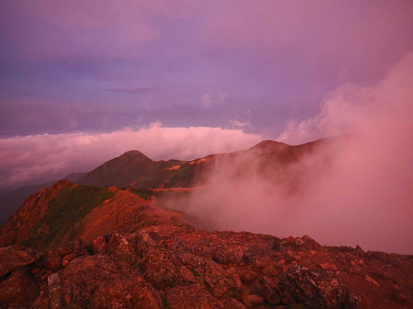 峠の茶屋登山口-朝日の肩-朝日岳 往復コースの写真