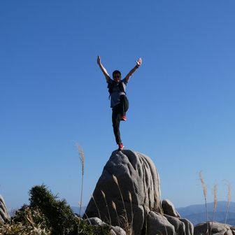 私は、グリコポーズ😁
顔が腕の影になってしまった😅