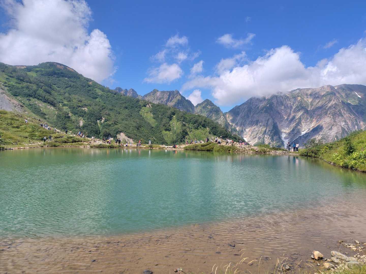 八方山-扇雪渓-丸山ケルン-唐松岳-不帰嶮-天狗の頭-猿倉 縦走コースの写真