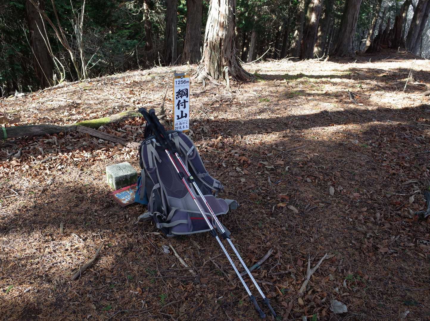 八面山から､2時間弱で綱付山に到着
丁度､ガイドブック通りだ､ヨシヨシ
先を急ごう