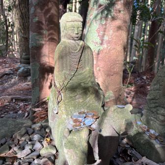 牛馬童子像
花山法皇の熊野詣の旅姿だそうです。
熊野古道中辺路の案内には必ずといっていいほど出てくる像ですね。
花山法皇といえば、2024年NHK大河ドラマ、ひかる君へで本郷奏多さんが演じたのが思い出されます。17歳という若さで天皇となるも2年ほどで譲位、出家。失意の中で熊野御幸に来られたとか。
ドラマのおかげで、なんだか花山法皇がグッと身近に感じられます（笑）